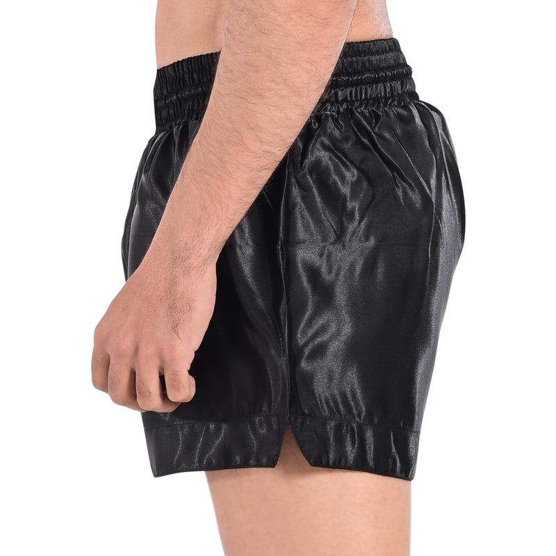 ROAR-INT Roar Muay Thai Shorts MMA Gym Boxing Fighting Trunks Kick Martial Arts Gear (Black, Medium) - Image 4